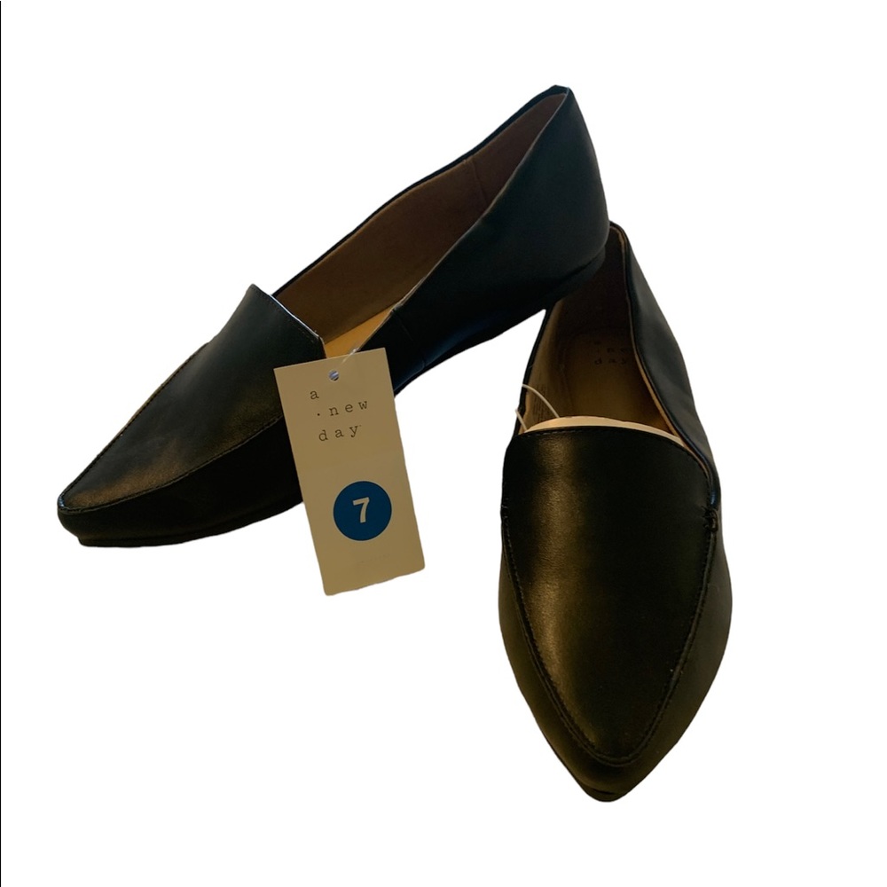 Brand new black slip on shoes